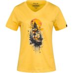 2AS Alone Baskılı V Yaka Kadın T-Shirt 413 - 2XL - Sarı