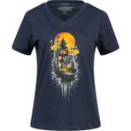 2AS Alone Baskılı V Yaka Kadın T-Shirt 413 - Lacivert