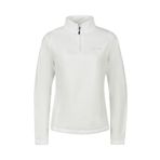 2AS Camila Kadın Yarım Fermuarlı İnce Polar Sweatshirt Beyaz