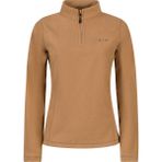 2AS Camila Kadın Yarım Fermuarlı İnce Polar Sweatshirt Camel