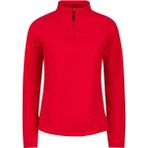 2AS Camila Kadın Yarım Fermuarlı İnce Polar Sweatshirt Kırmızı
