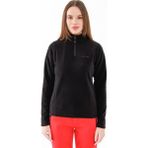 2AS Camila Kadın Yarım Fermuarlı Ince Polar Sweatshirt Siyah - 2XL