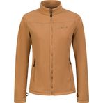 2AS Cara Kadın Tam Fermuarlı İnce Polar Sweatshirt Camel