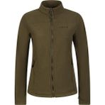 2AS Cara Kadın Tam Fermuarlı Ince Polar Sweatshirt Haki