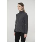 2AS Peridot Antrasit XS Tam Fermuarlı Kadın Polar Sweatshirt