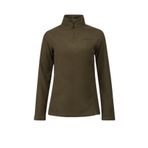 2AS Pinna Yarım Fermuarlı Haki Polar Kadın Sweatshirt