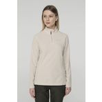 2AS Pinna Yarım Fermuarlı Krem Polar Kadın Sweatshirt