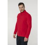 2AS Purna Yarım Fermuarlı Polar Kırmızı Erkek Sweatshirt