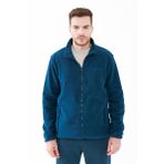 2AS Saka Lacivert Tam Fermuarlı Erkek Polar Sweatshirt