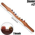 2Danlu Stil 2 Ahşap Masaj Sopası 10 Yeşim Taşı Boncuklu Masaj Silindiri Ahşap Tetik Noktası Masaj Aletleri Kas Serbest Bırakma Arka Boyun Vücut Ev (Yurt Dışından)
