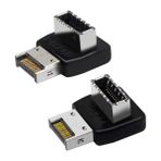 2Guoyang 1 Adet A 1 Adet B USB 3.1 Tip-E 90 Derece Dönüştürücü USB Başlık Adaptörü Anakart Konektörü Bilgisayar Pc Aksesuarları Masaüstü Dıy Parçaları (Yurt Dışından)