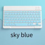 2Guoyang 10 Inç Mavi 2023 Yeni iPad Bluetooth Kablosuz Klavye Şarj Edilebilir Dilsiz Ultra Ince Mini Android Ios Windows Telefon Tablet Için Uygun (Yurt Dışından) - Tablet Stands - Renkli