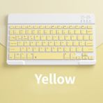 2Guoyang 10 Inç Sarı Yeni iPad Bluetooth Kablosuz Klavye Şarj Edilebilir Dilsiz Ultra Ince Mini Android Ios Windows Telefon Tablet Için Uygun (Yurt Dışından) - Tablet Keyboards - Renkli