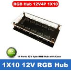 2Guoyang 12V Rgb 1X10-CASE 5V 3P-100CM 12V 4pin Rgb Aura 5V 3 Pin Argb Rgbw Kablo Ayırıcı Hub Kılıfı, Bant Uzatma Kablosu Adaptörü LED Şerit Işık Pc Rgb Fan Soğutucu (Yurt Dışından)
