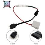 2Guoyang 5V3PIN-MOLEX Argb Manuel Denetleyici 5V3PIN Molex Güç Kaynağına Sata Dönüştürücü Işık Arayüzünü Ayarlayın 12V4PIN Adaptörü Rgb Aura Pc Mod (Yurt Dışından)