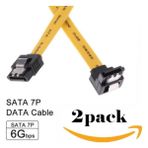 2Guoyang 90 Derece 2 Adet 30 cm 10/20/30 cm Sata 3.0 Sabit Sürücü 6 Gb/s Seri Ata Veri Kablosu 90 ANGLED180 Konektörü Sata3 Sataııı 6 Gbps Sabit Disk, SSD Adaptörü (Yurt Dışından)