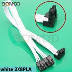 2Guoyang Beyaz 2X8PLA 30CM Yeni 2 * Cpu 8-Pin'den 16 Pin'e 3* Cpu 8-Pin Erkek Pcı-E 5.0 12VHPWR Rtx 4090 Corsair Psu 16AWG 600W Adaptör Kablosu (Yurt Dışından)