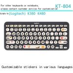 2Guoyang KT-804 Klavye Çıkartmalar Logitech K480 K380 Kablosuz Bluetooth Klavye Düğmesi Çıkartmalar Karikatür Anime Kişilik Yaratıcılık Sevimli (Yurt Dışından)