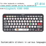 2Guoyang KT-814 Klavye Çıkartmalar Logitech K480 K380 Kablosuz Bluetooth Klavye Düğmesi Çıkartmalar Karikatür Anime Kişilik Yaratıcılık Sevimli (Yurt Dışından)