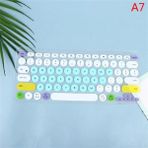 2Guoyang Renk Yeşil A7 Kablosuz Klavye Kapağı Logitech K380 Kablosuz Renkli Abd Yumuşak Silikon Film Kılıfı Ince Ince Koruyucu Kapak (Yurt Dışından)