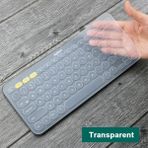 2Guoyang Şeffaf Besegad Renkli Dizüstü Silikon Klavye Kapağı Cilt Etiket Koruyucu Koruyucu Kılıf Logitech K380 Bluetooth Klavye (Yurt Dışından)