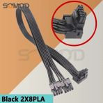 2Guoyang Siyah 2X8PLA 60CM Yeni 2 * Cpu 8-Pin'den 16 Pin'e 3* Cpu 8-Pin Erkek Pcı-E 5.0 12VHPWR Rtx 4090 Corsair Psu 16AWG 600W Adaptör Kablosu (Yurt Dışından)