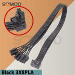 2Guoyang Siyah 3X8PLA 40CM Yeni 2 * Cpu 8-Pin'den 16 Pin'e 3* Cpu 8-Pin Erkek Pcı-E 5.0 12VHPWR Rtx 4090 Corsair Psu 16AWG 600W Adaptör Kablosu (Yurt Dışından)