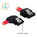 2Guoyang Sol-Kırmızı 25CM 5 Adet 10CM Sata 3.0 Sabit Sürücü 6 Gb/s Seri Ata Veri Kablosu 90 Açılı 180 Konektör Sata3 Sataııı 6 Gbps Sabit Disk, SSD Adaptörü (Yurt Dışından)