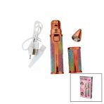 2In1 Başlı - Simli - Ruj Model - Usb Şarjlı Yanak - Burun Tüy Alma Makinesi (5433)