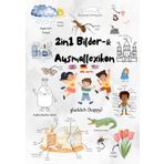 2in1 Bilder- und Ausmallexikon in Deutsch-Englischer Sprache mit 600+ Wörtern in beiden Sprachen: Ausmallexikon in Englisch | Kinderlexikon | ... Wörterbuch | Deutsch-Englische Übersetzung