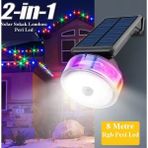 2in1 Güneş Enerjili 38 Ledli Solar Sokak Lambası + Solar 8 Metre Rgb Peri LED Hareket Sensörlü