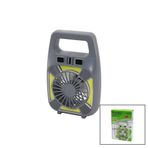 2İN1=MİNİ FAN - FENER USB ŞARJ 2 KADEME HIZ LAMBA=4 FONKSİYON - 10W SU GEÇİRMEZ TAŞIMA KULP MİNİ VANTİLATÖR GS-265 (5264)