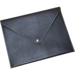 2K A5 KÜÇÜK BOY Suni Deri Zarf Çıtçıtlı Dosya 19,5 x 24,7 cm ( A5 EVRAKLAR İÇİN UYGUNDUR ) Siyah
