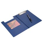 2K A5 KÜÇÜK EBAT Kapaklı Sekreterlik Pvc 100 Yaprak Kapasiteli A5 Clip Board 17,5x24 cm. MAVİ