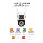 2k Çift Lensli Full Hd Kablosuz Güvenlik,ptz Otomatik Takip ile Iç ve Dış Mekan Için Wifi Kamera,