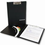 2K Kapaklı Sekreterlik A4 Pvc Double Color 100 Yaprak Kapasiteli Clip Board 24x32 cm. Siyah/Beyaz