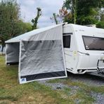 2K Karavan Gri Plus Tek Yön, Karavan Tentesi Yan Uzatma Gölgelik Perde