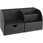 2K Masa Üstü Düzenleyici,Kalemlik,Kumandalık,Küpbloknotluk,Tabletlik,Kitaplık,6 Gözlü,Çekmeceli,Desktop Organizer,Vegan,24,