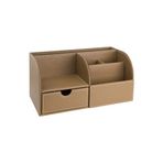 2K Masaüstü Düzenleyici,Kalemlik,Kumandalık,Küpbloknotluk,Tabletlik,Kitaplık,6 Gözlü,Çekmeceli,Desktop Organizer,Vegan,24,5