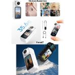 2k Mini Aksiyon Kamerası 180° Dönebilen Lens 1,47 Inç IPS Ekran Wifi Giyilebilir Vücut Kamerası - Renkli