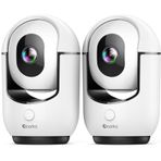 2K Pan/Tilt Güvenlik Kamerası, Yapay Zeka Hareket Algılamalı Ev Güvenliği için WiFi İç Mekan Kamerası, Telefon Uygulamalı Bebek/Evcil Hayvan Kamerası, Renkli Gece Görüşü, 2 Yönlü Ses, 24/7, Siren, TF