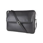 2k S.deri Laptop Çantası,tablet Çantası,13.3'' Inç,vegan,omuz ve Valiz Askılı,aksesuar ve Evrak Cepli,24*34*2 Cm.,siyah