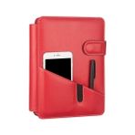 2K Telefon Kılıflı 4 Halkalı 15x21 cm Organizer Kırmızı Defter