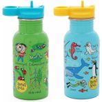 2'li 400ML Pipetli Paslanmaz Çelik Matara Bugs- Ocean