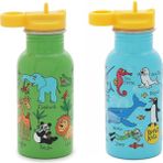 2'li 400ML Pipetli Paslanmaz Çelik Matara Jungle-Ocean