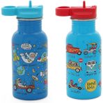 2'li 400ML Pipetli Paslanmaz Çelik Matara Space-Cars
