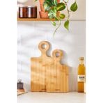 2'li Bambu Kesme Tahtası, 33/39 Cm, Kahverengi, Dayanıklı ve Şık Tasarım - Ahşap - Ceviz - Seçenek 1