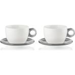 2'Li Çay Fincanı - Gri - Beyaz - Gri