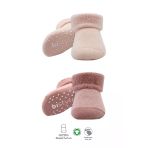 2'Li Çemberli Kaymaz Havlu Soket Çorap 10503 Pudra Pembe