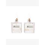 2li Dark Amber Kokulu Kare Kristal Cam Şişe Kandil Seti( 2X100 ml)